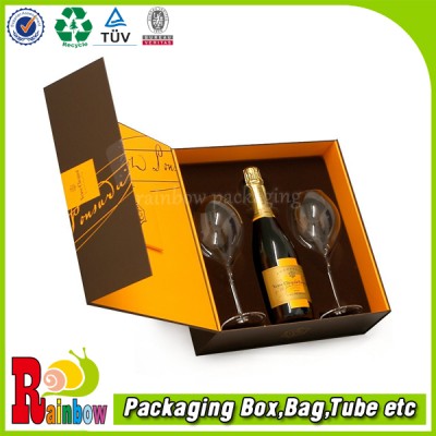 customized book shaped whisky gift box with blister inner tray